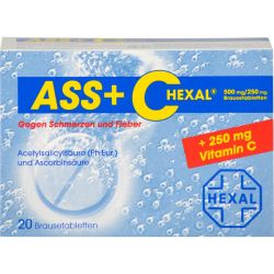 ASS + C HEXAL gegen Schmerzen u.Fieber Brausetabl. 20 St – Артикул 255504 (артикул 255504) Германия