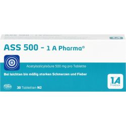 ASS 500-1A Pharma Tabletten 30 St – Артикул 8612429 (артикул 8612429) Германия