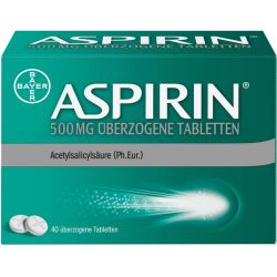 ASPIRIN 500 mg berzogene Tabletten 40 St – Артикул 10203626 (артикул 10203626) Германия