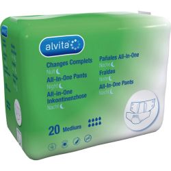 ALVITA All-in-One Inkontinenzhose maxi med.Nacht 20 St – Артикул 10216847 (артикул 10216847) Германия