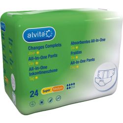 ALVITA All-in-One Inkontinenzhose super medium Tag 24 St – Артикул 10817475 (артикул 10817475) Германия