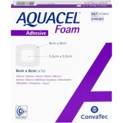 AQUACEL Foam adhsiv 8x8 cm Verband 10 St – Артикул 11381229 (артикул 11381229) Германия