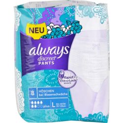 ALWAYS discreet Inkontinenz Pants plus large 8 St – Артикул 11642813 (артикул 11642813) Германия