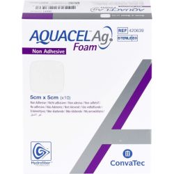 AQUACEL Ag Foam nicht adhsiv 5x5 cm Verband 10 St – Артикул 12519204 (артикул 12519204) Германия