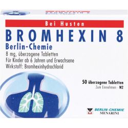 BROMHEXIN 8 Berlin Chemie berzogene Tabletten 50 St – Артикул 4394361 (артикул 4394361) Германия