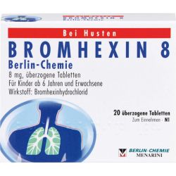 BROMHEXIN 8 Berlin Chemie berzogene Tabletten 20 St – Артикул 4908268 (артикул 4908268) Германия