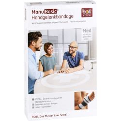 BORT ManuBasic Bandage links S silber 1 St – Артикул 7670117 (артикул 7670117) Германия