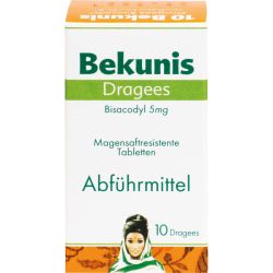 BEKUNIS Dragees Bisacodyl 5 mg magensaftres.Tabl. 10 St – Артикул 8892506 (артикул 8892506) Германия