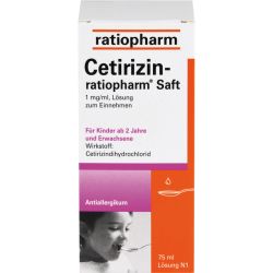 CETIRIZIN-ratiopharm Saft 75 ml – Артикул 2191085 (артикул 2191085) Германия