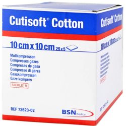 CUTISOFT Cotton Kompr.10x10 cm 8fach 25X5 St – Артикул 6477772 (артикул 6477772) Германия