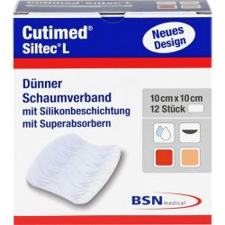 CUTIMED Siltec L Schaumverb.10x10 cm d.san.haf. 12 St – Артикул 7341448 (артикул 7341448) Германия