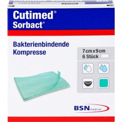 CUTIMED Sorbact Kompressen 7x9 cm 6 St – Артикул 7348640 (артикул 7348640) Германия