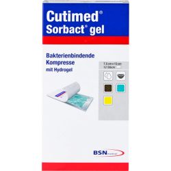 CUTIMED Sorbact Gel Kompressen 7,5x15 cm 12 St – Артикул 7353440 (артикул 7353440) Германия