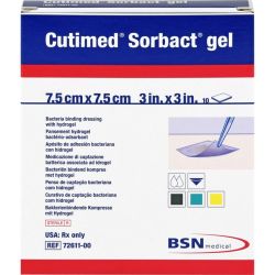 CUTIMED Sorbact Gel Kompressen 7,5x7,5 cm 10 St – Артикул 7523333 (артикул 7523333) Германия