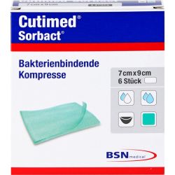 CUTIMED Sorbact Kompressen 7x9 cm 6 St – Артикул 12596245 (артикул 12596245) Германия