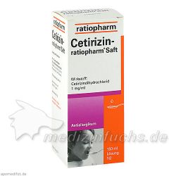 Cetirizin-ratiopharm Saft, 150 ML – Артикул 2191091 (артикул 2191091) Германия