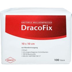 DRACOFIX OP-Kompressen 10x10 cm unsteril 8fach 100 St – Артикул 1980621 (артикул 1980621) Германия