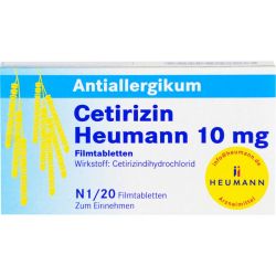 CETIRIZIN Heumann 10 mg Filmtabletten 20 St – Артикул 2075309 (артикул 2075309) Германия