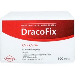 DRACOFIX OP-Kompressen 7,5x7,5 cm unsteril 8fach 100 St – Артикул 2268505 (артикул 2268505) Германия