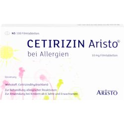 CETIRIZIN Aristo bei Allergien 10 mg Filmtabletten 100 St – Артикул 9703281 (артикул 9703281) Германия