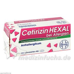 Cetirizin Hexal bei Allergien, 100 ST – Артикул 1830229 (артикул 1830229) Германия