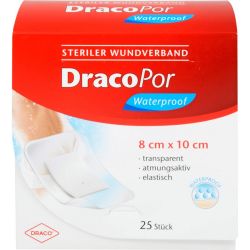 DRACOPOR waterproof Wundverband 8x10 cm steril 25 St – Артикул 114264 (артикул 114264) Германия