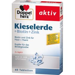 DOPPELHERZ Kieselerde+Biotin Tabletten 60 St – Артикул 263432 (артикул 263432) Германия