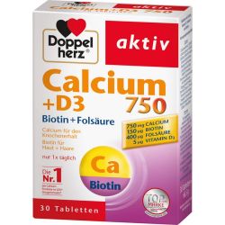 DOPPELHERZ Calcium 750+D3+Biotin Tabletten 30 St – Артикул 896522 (артикул 896522) Германия