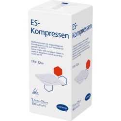 ES-KOMPRESSEN unsteril 7,5x7,5 cm 12fach 100 St – Артикул 1447200 (артикул 1447200) Германия