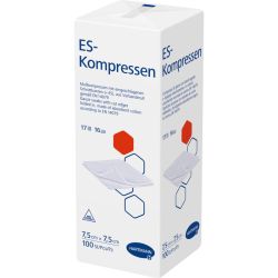 ES-KOMPRESSEN unsteril 7,5x7,5 cm 16fach 100 St – Артикул 1447217 (артикул 1447217) Германия