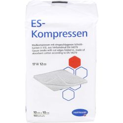 ES-KOMPRESSEN unsteril 10x10 cm 12fach 100 St – Артикул 1447246 (артикул 1447246) Германия