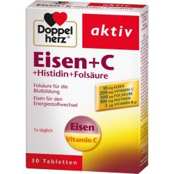 DOPPELHERZ Eisen+Vit.C+L-Histidin Tabletten 30 St – Артикул 2483072 (артикул 2483072) Германия