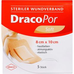 DRACOPOR Wundverband 8x10 cm steril hautfarben 5 St – Артикул 2577790 (артикул 2577790) Германия