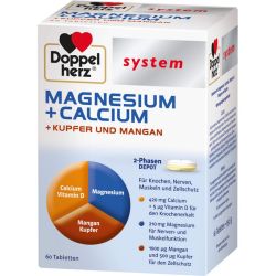 DOPPELHERZ Magnesium+Calc.+Kupfer+Mangan syst.Tab. 60 St – Артикул 5918470 (артикул 5918470) Германия