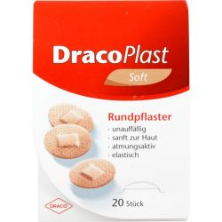 DRACOPLAST Soft Pflaster 2,2 cm rund hautf. 20 St – Артикул 9513563 (артикул 9513563) Германия