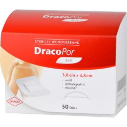 DRACOPOR Wundverband 3,8x3,8 cm steril 50 St – Артикул 10713818 (артикул 10713818) Германия