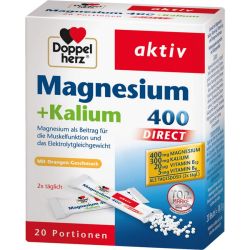 DOPPELHERZ Magnesium+Kalium DIRECT Portionsbeutel 20 St – Артикул 11101359 (артикул 11101359) Германия