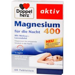 DOPPELHERZ Magnesium 400 fr die Nacht Tabletten 60 St – Артикул 11119879 (артикул 11119879) Германия