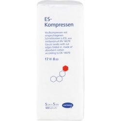 ES-KOMPRESSEN unsteril 5x5 cm 8fach CPC 100 St – Артикул 11313742 (артикул 11313742) Германия