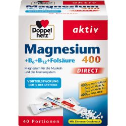 DOPPELHERZ Magnesium+B Vitamine DIRECT Pellets 40 St – Артикул 11616135 (артикул 11616135) Германия