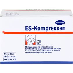 ES-KOMPRESSEN steril 10x20 cm Gropackung 20X5 St – Артикул 14306866 (артикул 14306866) Германия