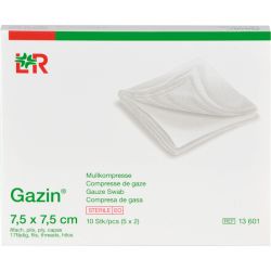 GAZIN Mullkomp.7,5x7,5 cm steril 8fach 5X2 St – Артикул 3448971 (артикул 3448971) Германия