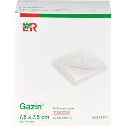 GAZIN Mullkomp.7,5x7,5 cm steril 8fach 25X2 St – Артикул 3449019 (артикул 3449019) Германия