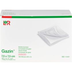 GAZIN Mullkomp.7,5x7,5 cm steril 8fach 50X2 St – Артикул 3449054 (артикул 3449054) Германия