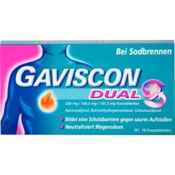 GAVISCON Dual 250mg/106,5mg/187,5mg Kautabletten 16 St – Артикул 4363716 (артикул 4363716) Германия