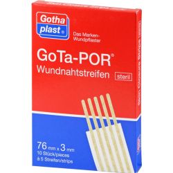 GOTA-POR Wundnahtstreifen 3x76 mm 10X5 St – Артикул 10124861 (артикул 10124861) Германия