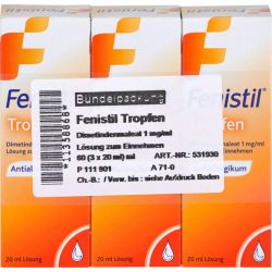 FENISTIL Tropfen 3X20 ml – Артикул 11358868 (артикул 11358868) Германия