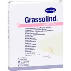 GRASSOLIND Salbenkompressen 5x5 cm steril 10 St – Артикул 12594134 (артикул 12594134) Германия