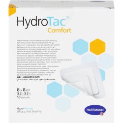 HYDROTAC comfort Schaumverband 8x8 cm steril 10 St – Артикул 3452636 (артикул 3452636) Германия