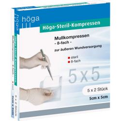 HGA-KOMPRESSEN 5x5 cm steril 8fach 5X2 St – Артикул 4401859 (артикул 4401859) Германия
